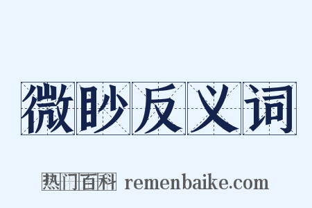 微眇反义词是什么意思的图片